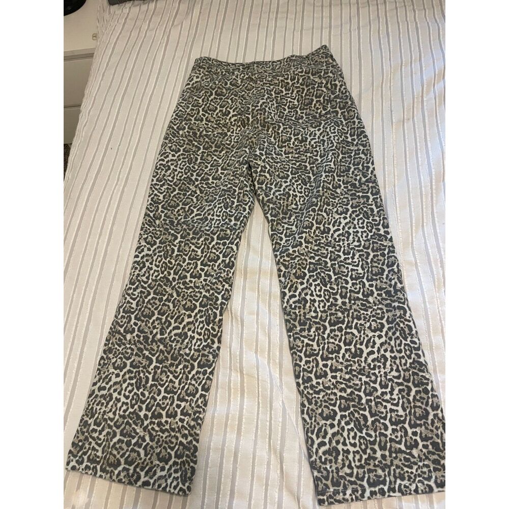 Vigoss Cheetah Print Jeans Size 31 ZIPPER NEEDS REPAIRED